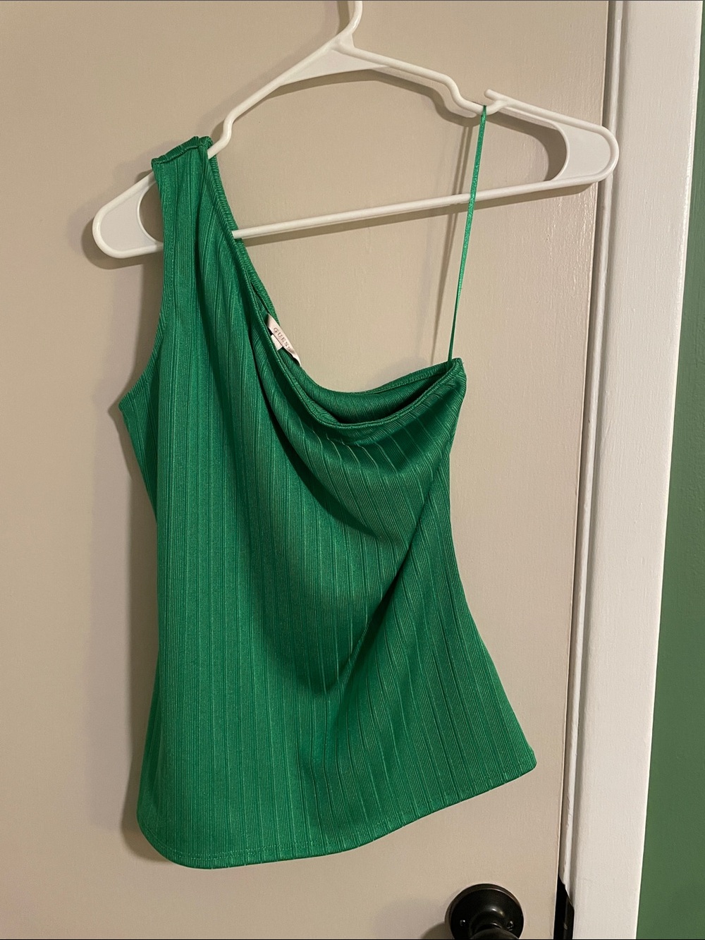 Green One Shoulder Women's Top NEVER WORN